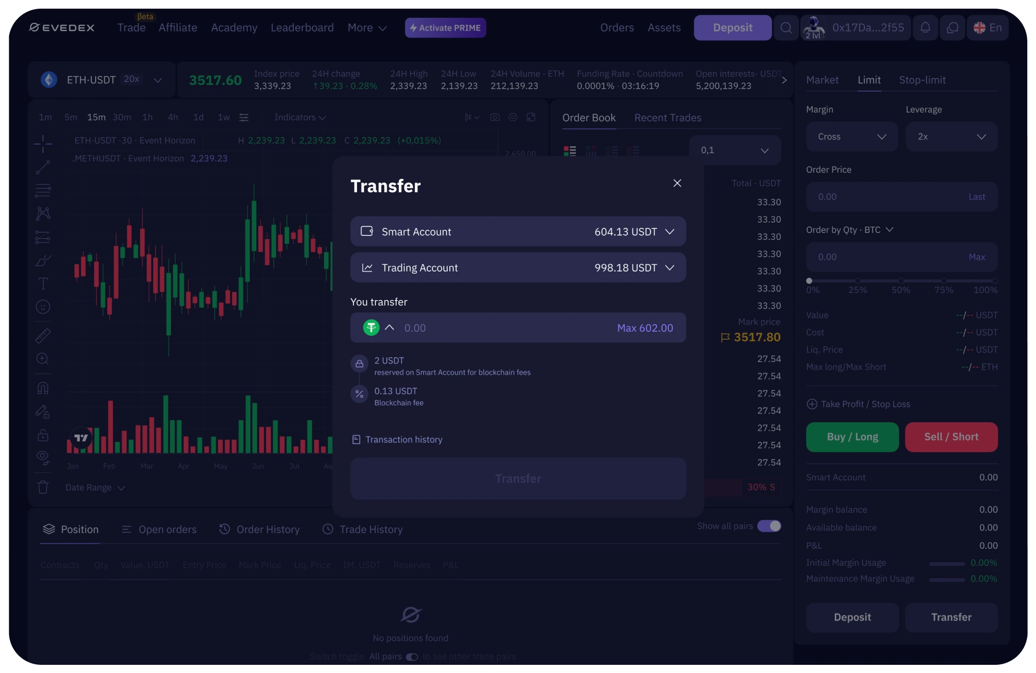 Smart account transfer flow